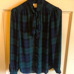 J. Crew Plaid Top
